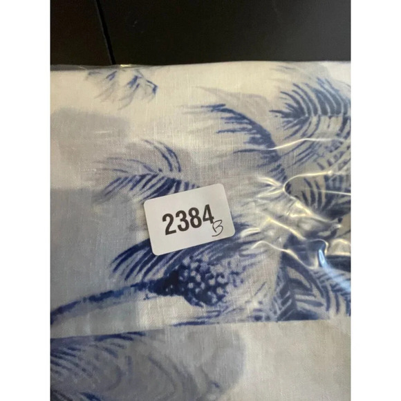 Tommy Bahama Women's Medium Blue & White Palm Tree Print Linen‎ Dress READ Beach - Picture 9 of 9
